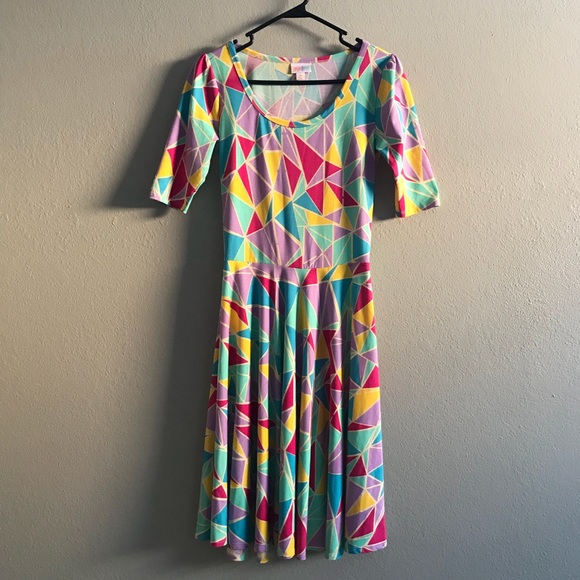 LuLaRoe Dresses & Skirts - ·{LuLaRoe}· Nicole geometric print dress